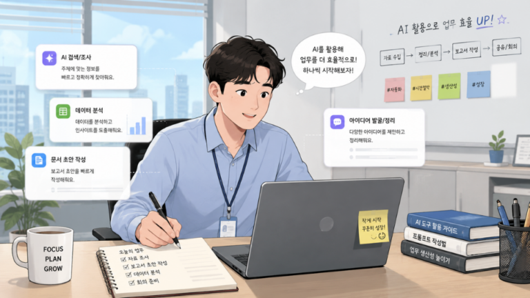 AI 초보 실무 적용, 컴맹도 첫날부터 따라 하는 11년 차 복붙 템플릿