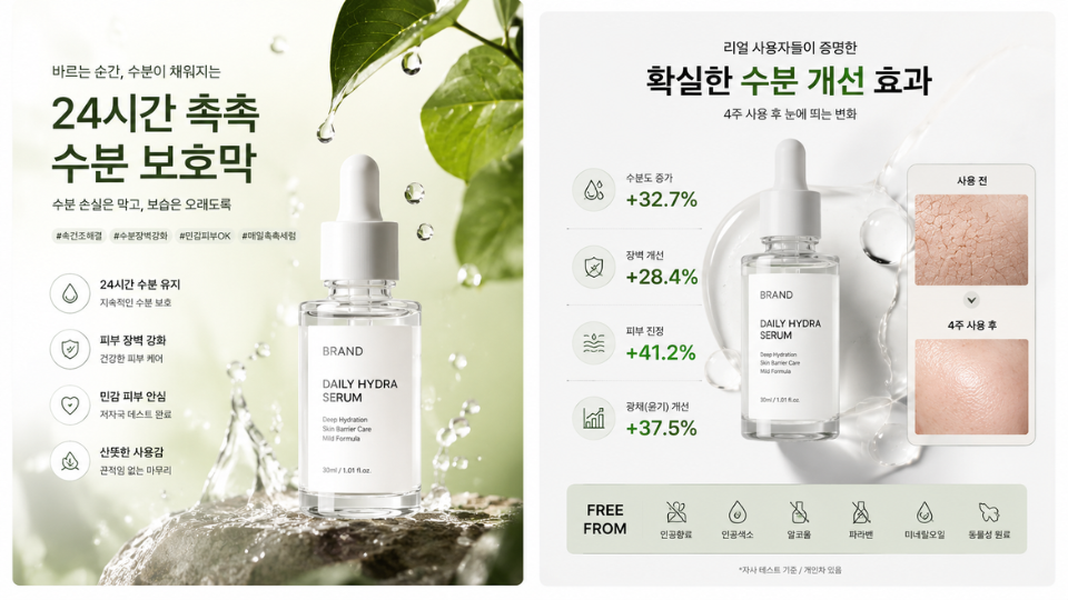 미드저니로 만든 AI 상세페이지 비주얼 시안 예시