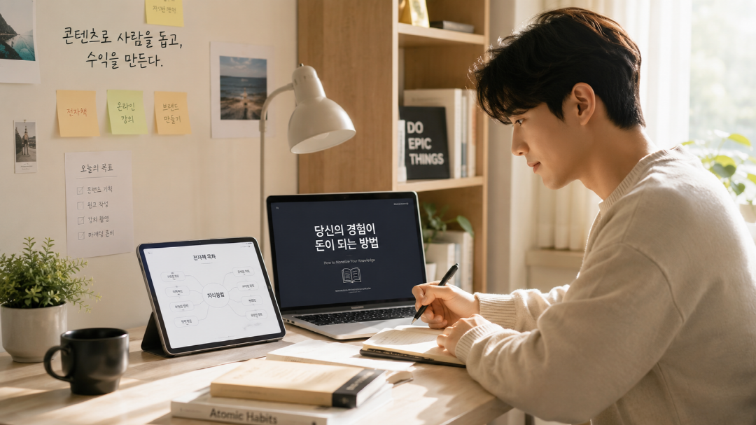 지식창업으로 노트북 앞에서 전자책과 강의를 만드는 1인 창업자