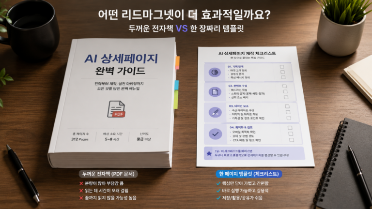 리드마그넷, 페이지 수만 채운 요약본 vs 10분 만에 결과 나오는 평가표
