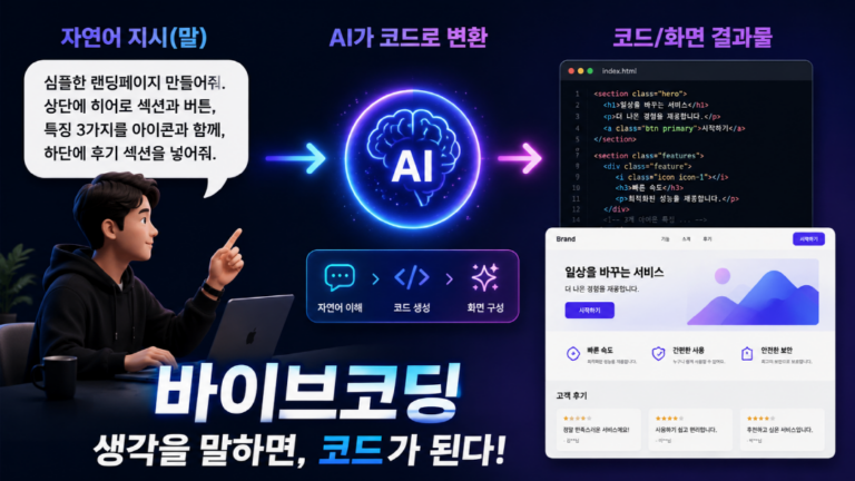 바이브코딩의 핵심은 ‘코딩 실력’이 아니라 ‘기획력’에 있습니다