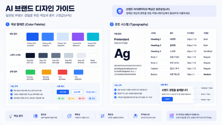 중구난방 SNS 콘셉트, AI 브랜드 디자인 가이드로 일관성 잡는 법