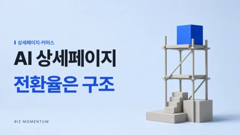 AI가 만든 상세페이지도 전환율이 나올까요? 답은 구조에 있습니다