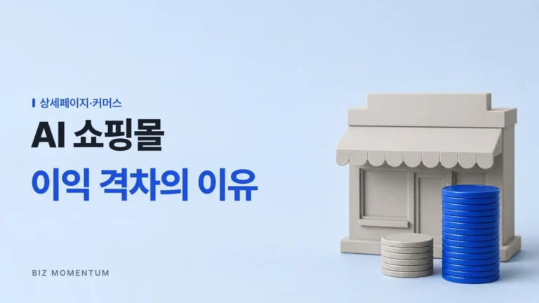 AI 쇼핑몰 커머스 대표님, 영업이익 격차 가르는 AI 도입의 비밀