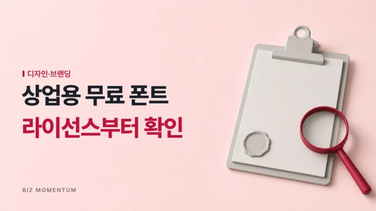 상업용 무료 폰트의 함정, ‘이 라이선스 조건’ 확인 안 하면 법적 리스크 됩니다