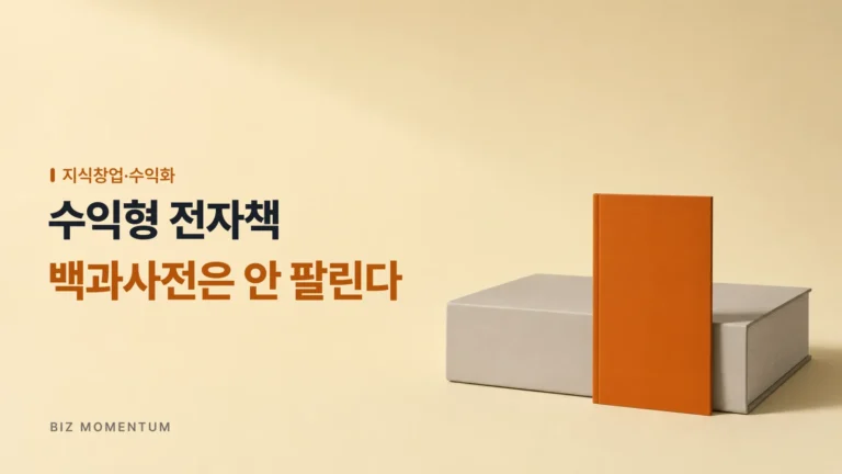 안 팔리는 백과사전형 전자책 vs 잘 팔리는 문제해결형 전자책, AI로 시작하기