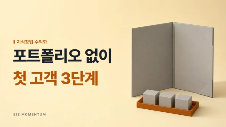 포트폴리오 없이 첫 고객 만드는 3단계 공식 (샘플·시범·후기)