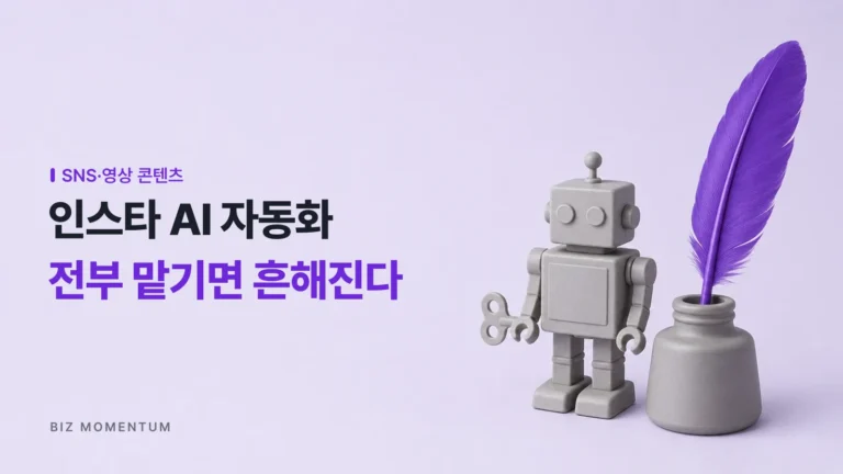 인스타그램 AI 자동화, ‘전부’ 맡기면 망합니다 — 똑똑한 분업법