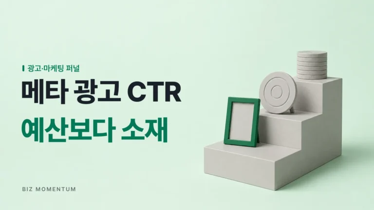 메타 광고 CTR이 낮은데, 예산부터 늘리고 계신가요?