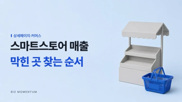 스마트스토어 매출이 몇 달째 0원이라면, 기간보다 이 4가지가 더 중요합니다
