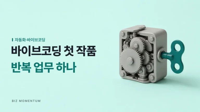남들 다 쓸데없는 앱 만들 때, 일잘러의 바이브코딩 첫 프로젝트는 ‘이것’입니다