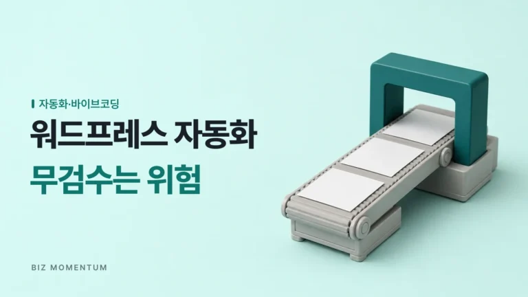 워드프레스 AI 자동 발행, 무검수 대량 생산 대신 하이브리드 파이프라인